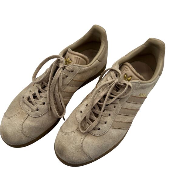 Adidas Gazelle Sneakers Beige Tan Suede Gum Sole 6 1/2 Men Classic Retro 90s Low - Picture 2 of 14